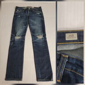 Adriano Goldschmied Jeans Womens Sz 26 The Stilt Cigarette Stretch Mid Rise